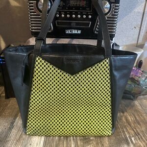 Michael Kors Lime Green and Black Tote